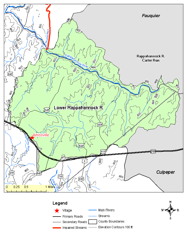 Topographic map, Rappahannock-Carter Run